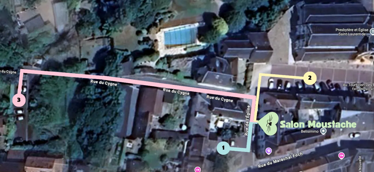 Plan d’accès aux parkings du salon Moustache à Montlouis-sur-Loire